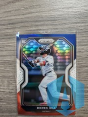 2021 Panini Prizm Tier III Red White & Blue Prizm #206 Derek Hill Detroit Tigers